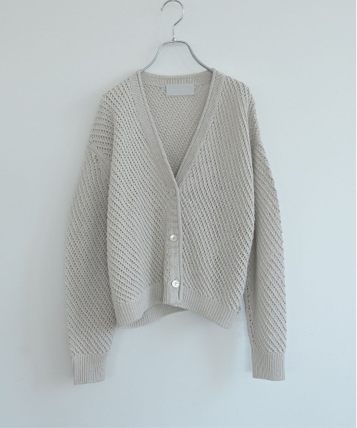 WALANCE(ワランス)の「paper mesh knit cardigan(カーディガン/ボレロ・レディース・ブラウン/アイボリー/ブラック・FREE)」の17枚目の写真