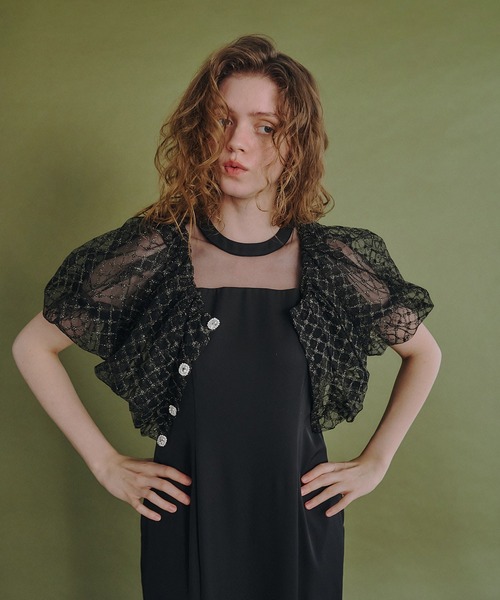 et.UNiVER（エトユニベール）の「baloom cardigan dress（ドレス・レディース・ブラック/ベージュ/ブラウン・SMALL/MEDIUM/LARGE）」の2枚目の写真