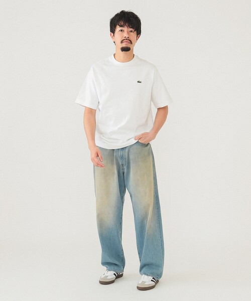 LACOSTE(ラコステ)の「【別注】LACOSTE / ロゴTシャツ(Tシャツ/カットソー・メンズ・ブラック/ライトブルー/ホワイト/ネイビー・1/2/3/4/5)」の6枚目の写真