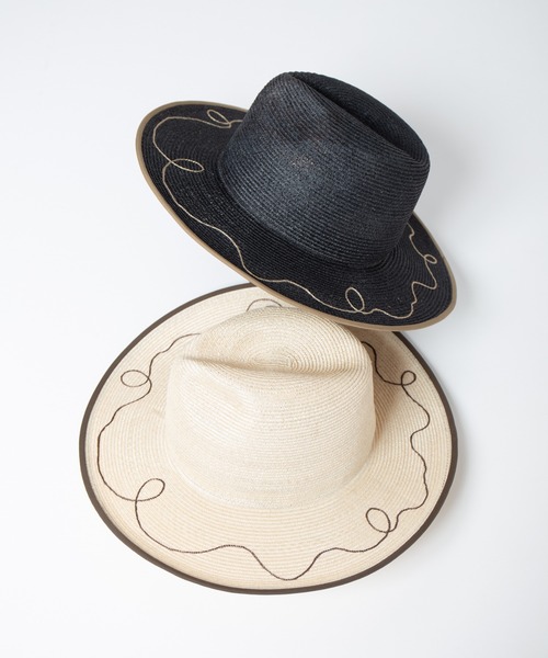 INDIETRO ASSOCIATION(インディエトロアソシエーション)の「Long Brim Hat / ロングブリムハット(ハット・メンズ・ナチュラル/ブラック・1/0)」の5枚目の写真
