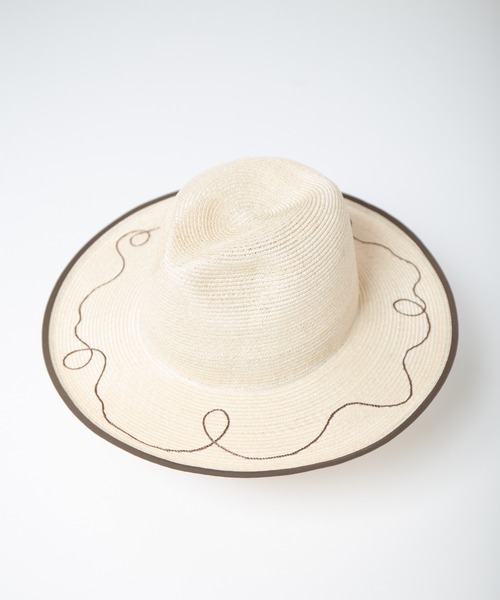 INDIETRO ASSOCIATION(インディエトロアソシエーション)の「Long Brim Hat / ロングブリムハット(ハット・メンズ・ナチュラル/ブラック・1/0)」の7枚目の写真