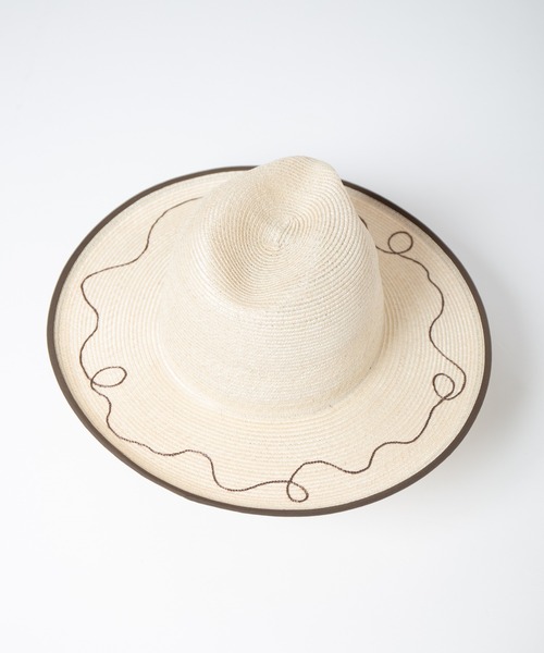 INDIETRO ASSOCIATION(インディエトロアソシエーション)の「Long Brim Hat / ロングブリムハット(ハット・メンズ・ナチュラル/ブラック・1/0)」の9枚目の写真