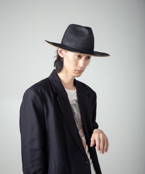 INDIETRO ASSOCIATION(インディエトロアソシエーション)の「Long Brim Hat / ロングブリムハット(ハット・メンズ・ナチュラル/ブラック・1/0)」の15枚目の写真