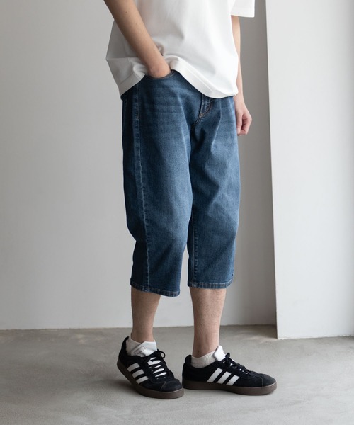 NAVY(ネイビー)の「NAVY SARARI COOLデニムクロップドパンツ(デニムパンツ・メンズ・ワンウォッシュ/ブルー系その他・S/M/L/XL)」の2枚目の写真