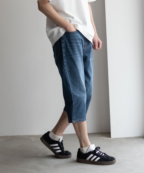 NAVY(ネイビー)の「NAVY SARARI COOLデニムクロップドパンツ(デニムパンツ・メンズ・ワンウォッシュ/ブルー系その他・S/M/L/XL)」の6枚目の写真