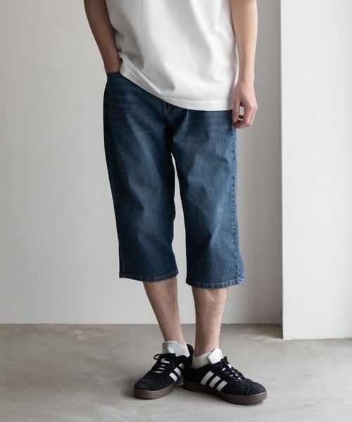 NAVY(ネイビー)の「NAVY SARARI COOLデニムクロップドパンツ(デニムパンツ・メンズ・ワンウォッシュ/ブルー系その他・S/M/L/XL)」の4枚目の写真