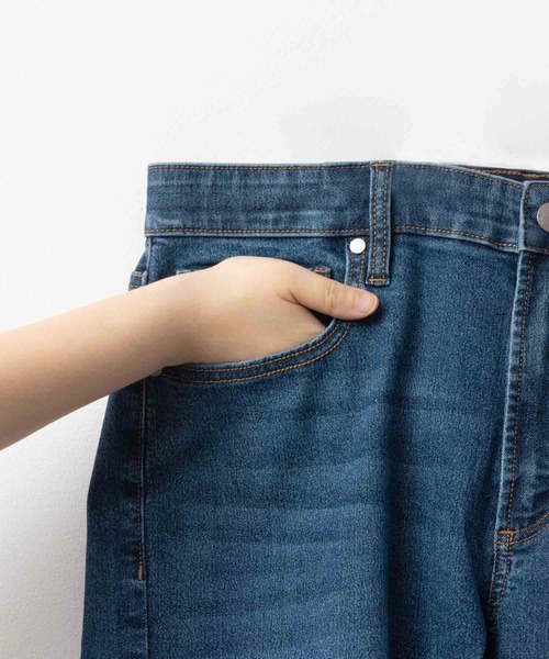 NAVY(ネイビー)の「NAVY SARARI COOLデニムクロップドパンツ(デニムパンツ・メンズ・ワンウォッシュ/ブルー系その他・S/M/L/XL)」の14枚目の写真