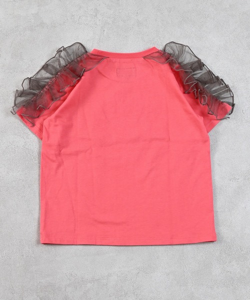 MARKEY'S(マーキーズ)の「チュールショルダーフリルTシャツ(Tシャツ/カットソー・キッズ・杢グレー/レッド/オレンジ/オフホワイト・150/120/110/100/90/140/130)」の11枚目の写真