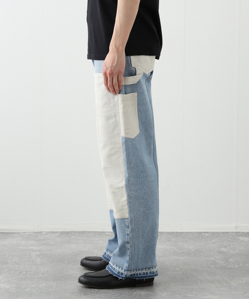 EDIFICE(エディフィス)の「KARTIK RESEARCH (カルティック リサーチ) VINTAGE QUILT DOUBLE KNEE(デニムパンツ・メンズ・ブルー系その他・34/32)」の2枚目の写真