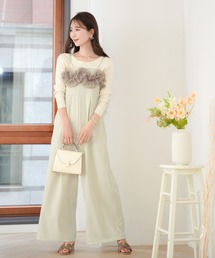 Joint space（ジョイントスペース）の「チュールフリル ゆったり サロペット le reve vaniller（サロペット/オーバーオール）」