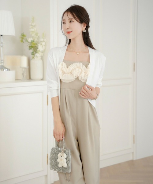 Rielle Riche ベージュ サロペット Rielle Riche ベージュ サロペット Rielle Riche ベージュ