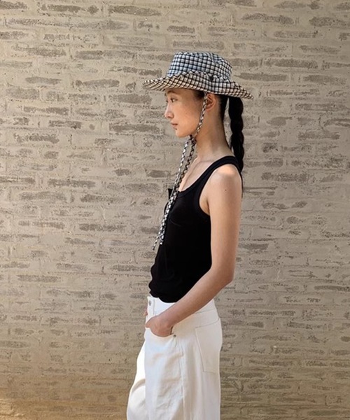 SANSeLF（サンセルフ）の「【LONSLAN】チェックサファリハット sanal25s004（ハット・レディース・チェック・FREE）」の4枚目の写真
