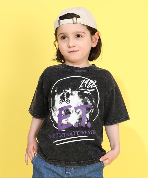 BABYDOLL（ベビードール）の「【綿100％】 親子お揃い E.T. イーティー グラフィックTシャツ 0370K（Tシャツ/カットソー・キッズ・ブラック・90cm/100cm/110cm/120cm/130cm/140cm）」の4枚目の写真