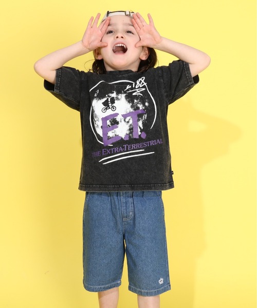 BABYDOLL（ベビードール）の「【綿100％】 親子お揃い E.T. イーティー グラフィックTシャツ 0370K（Tシャツ/カットソー・キッズ・ブラック・90cm/100cm/110cm/120cm/130cm/140cm）」の6枚目の写真