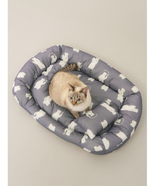 ト セール おすすめ CAT&DOG】【接触冷感】シロクマ柄COOLINGベッドMサイズ（ペット ルームウェア・パジャマ