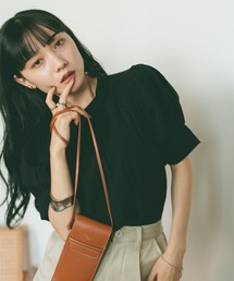 パフスリーブ」に該当するトップス（ブラック/黒色系・半袖