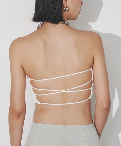 Solace（ソレイス）の「バッククロスベアトップ（チューブトップ・レディース・ブラック/ホワイト・FREE）」の8枚目の写真