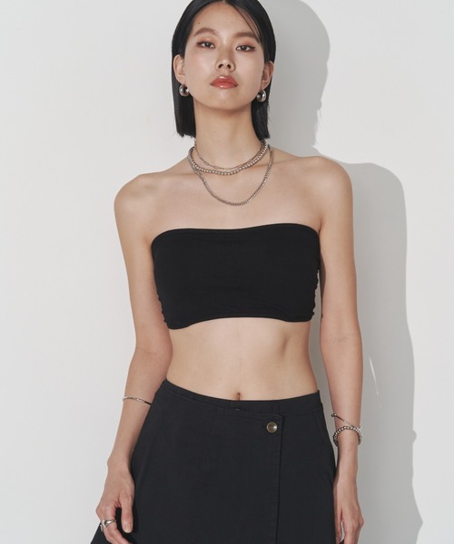 Solace（ソレイス）の「バッククロスベアトップ（チューブトップ・レディース・ブラック/ホワイト・FREE）」の6枚目の写真