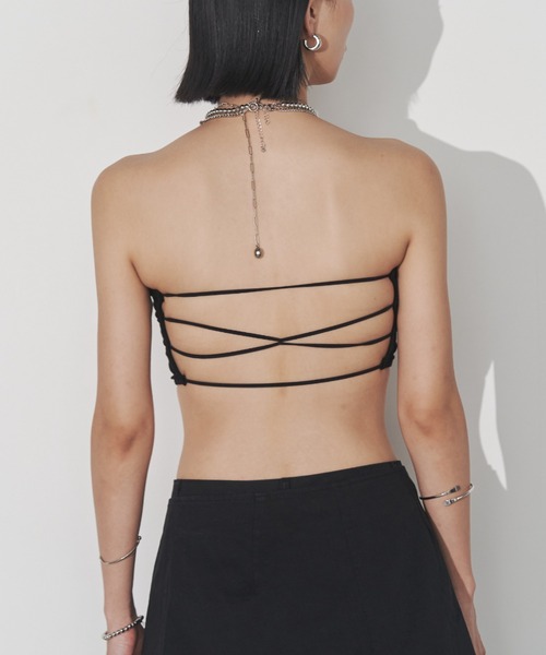 Solace（ソレイス）の「バッククロスベアトップ（チューブトップ・レディース・ブラック/ホワイト・FREE）」の5枚目の写真