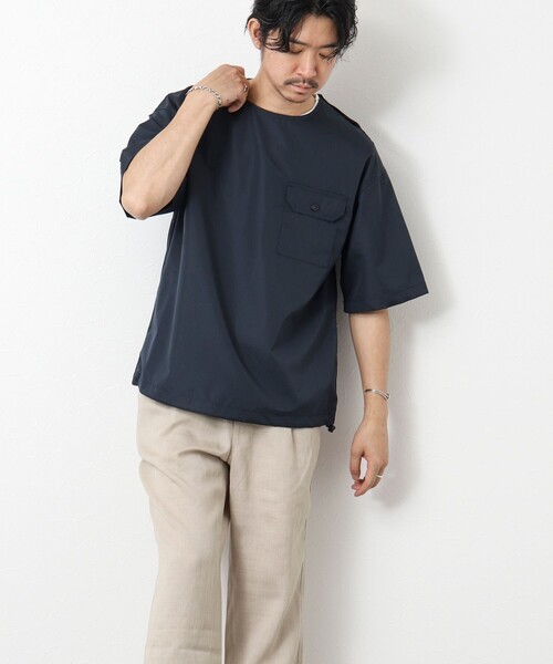 TAION(タイオン)の「【TAION/タイオン】ノンダウン ミリタリー 半袖カットソー 25SS(Tシャツ/カットソー・メンズ・ブラック/オリーブ/ブラック系その他/ダークネイビー・M/L/XL)」の9枚目の写真