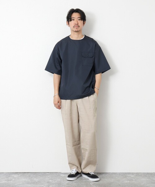 TAION(タイオン)の「【TAION/タイオン】ノンダウン ミリタリー 半袖カットソー 25SS(Tシャツ/カットソー・メンズ・ブラック/オリーブ/ブラック系その他/ダークネイビー・M/L/XL)」の14枚目の写真