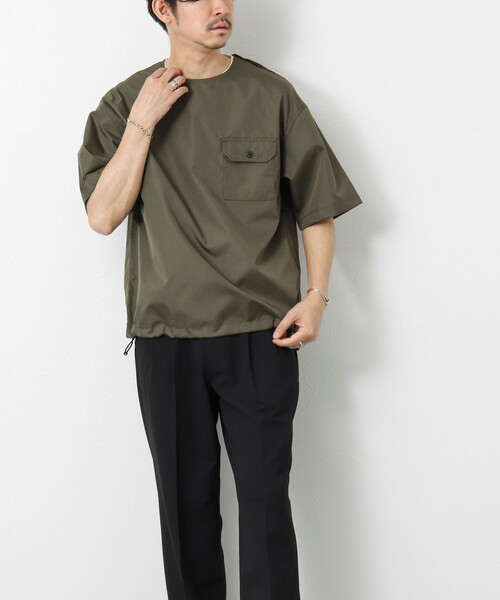 TAION(タイオン)の「【TAION/タイオン】ノンダウン ミリタリー 半袖カットソー 25SS(Tシャツ/カットソー・メンズ・ブラック/オリーブ/ブラック系その他/ダークネイビー・M/L/XL)」の22枚目の写真