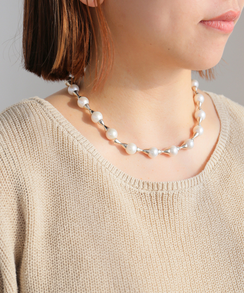 VERMEIL par iena(ヴェルメイユパーイエナ)の「SAPIR BACHAR サピア バシャール GOLD PEARL HOUGLASS ネックレス 58001-00281(ネックレス・レディース・シルバー・FREE)」の9枚目の写真