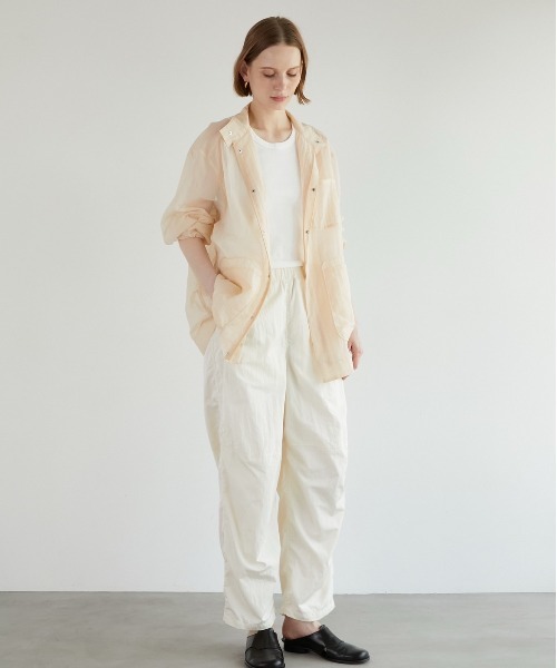 セール】【LA PEAU DE GEM】teck sheer blouson/テックシアー