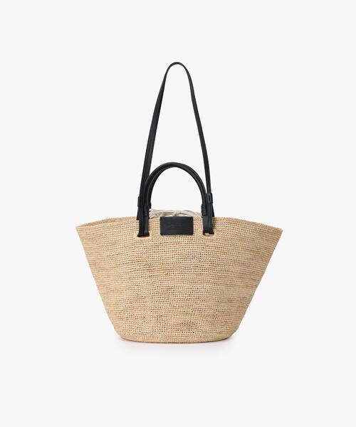 agnes b.（アニエスベー）の「ラフィア 2wayトートバッグ YAX08－01（かごバッグ・レディース・ブラック・FREE）」の9枚目の写真