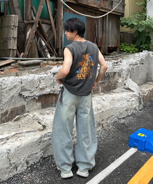 ADAMASTE(アダマスト)の「cutoff graphic pigment sleeveless T-shirt - カットオフグラフィックピグメントノースリーブ(Tシャツ/カットソー・メンズ・ブラック系その他/ブラック系その他2・MEDIUM/LARGE)」の20枚目の写真