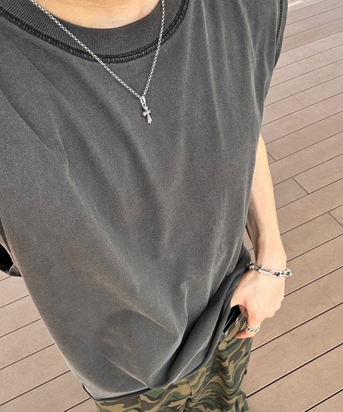 ADAMASTE(アダマスト)の「cutoff graphic pigment sleeveless T-shirt - カットオフグラフィックピグメントノースリーブ(Tシャツ/カットソー・メンズ・ブラック系その他/ブラック系その他2・MEDIUM/LARGE)」の18枚目の写真