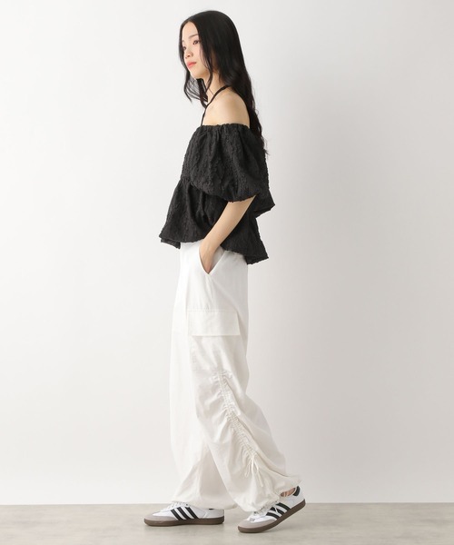 Heather（ヘザー）の「ドロストカーゴパンツ　491079（カーゴパンツ・レディース・オフホワイト/グレー系その他/ブラック・FREE）」の4枚目の写真