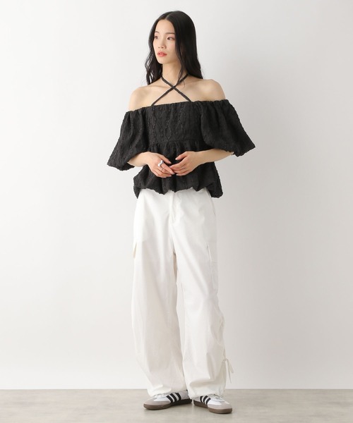 Heather（ヘザー）の「ドロストカーゴパンツ　491079（カーゴパンツ・レディース・オフホワイト/グレー系その他/ブラック・FREE）」の6枚目の写真