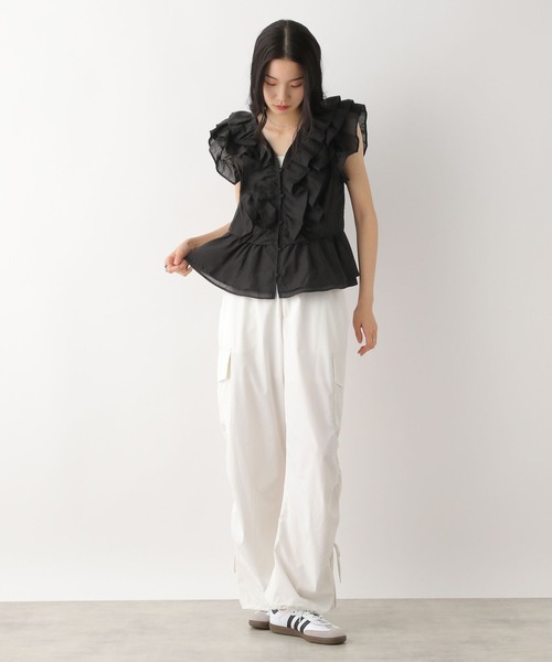 Heather（ヘザー）の「ドロストカーゴパンツ　491079（カーゴパンツ・レディース・オフホワイト/グレー系その他/ブラック・FREE）」の7枚目の写真