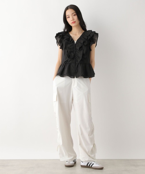 Heather（ヘザー）の「ドロストカーゴパンツ　491079（カーゴパンツ・レディース・オフホワイト/グレー系その他/ブラック・FREE）」の11枚目の写真