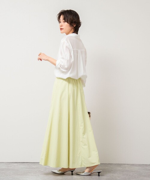 NOLLEY’S Sophi（ノーリーズソフィ）の「高機能 タスランフレアロングスカート（スカート・レディース・ホワイト/ベージュ/ライトグリーン・34/36/38）」の7枚目の写真