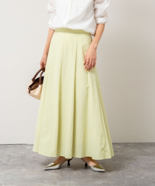 NOLLEY’S Sophi（ノーリーズソフィ）の「高機能 タスランフレアロングスカート（スカート・レディース・ホワイト/ベージュ/ライトグリーン・34/36/38）」の8枚目の写真