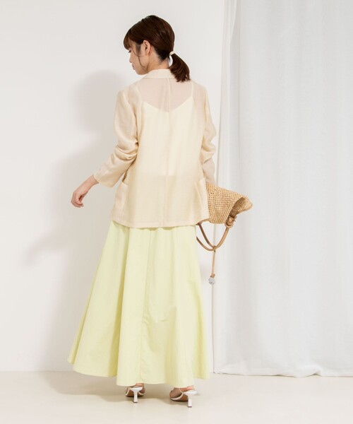 NOLLEY’S Sophi（ノーリーズソフィ）の「高機能 タスランフレアロングスカート（スカート・レディース・ホワイト/ベージュ/ライトグリーン・34/36/38）」の13枚目の写真