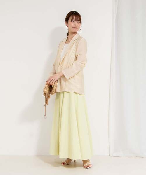 NOLLEY’S Sophi（ノーリーズソフィ）の「高機能 タスランフレアロングスカート（スカート・レディース・ホワイト/ベージュ/ライトグリーン・34/36/38）」の14枚目の写真