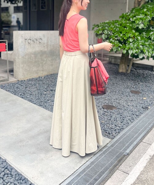 NOLLEY’S Sophi（ノーリーズソフィ）の「高機能 タスランフレアロングスカート（スカート・レディース・ホワイト/ベージュ/ライトグリーン・34/36/38）」の19枚目の写真