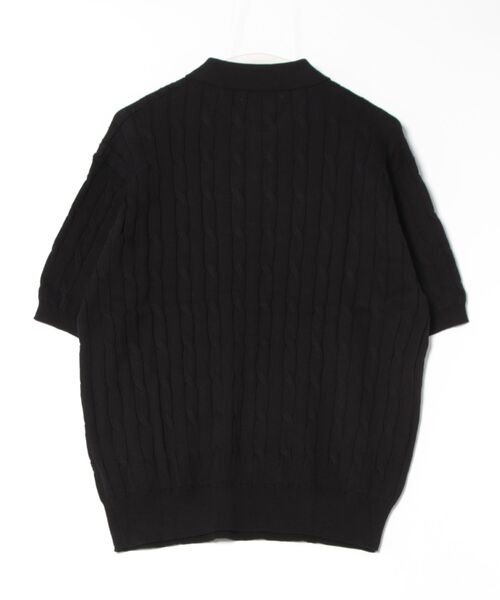 a.p.o.v.（エーピーオービー）の「a.p.o.v. ケーブルニットオーバーサイズポロシャツ（ポロシャツ・メンズ・ホワイト/グレー/ネイビー/ブラック・ONESIZE）」の5枚目の写真