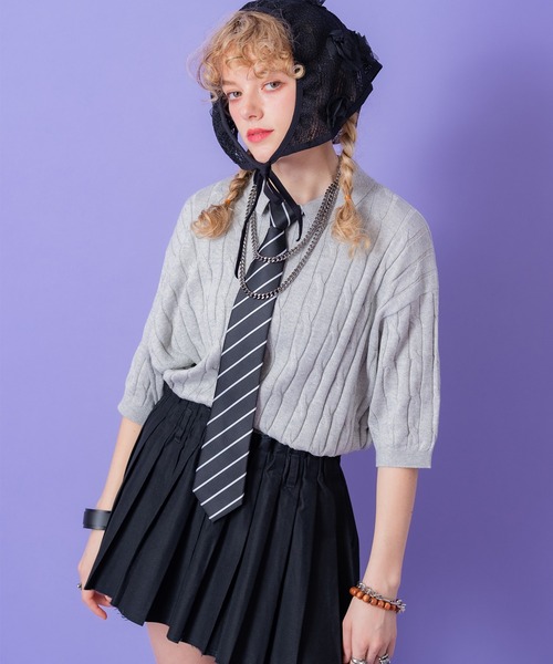 a.p.o.v. кардиган‑нит оверсайз ポロシャツ (polo‑style oversized knit)