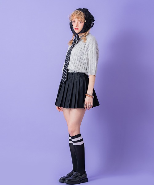 a.p.o.v.（エーピーオービー）の「a.p.o.v. ケーブルニットオーバーサイズポロシャツ（ポロシャツ・メンズ・ホワイト/グレー/ネイビー/ブラック・ONESIZE）」の8枚目の写真