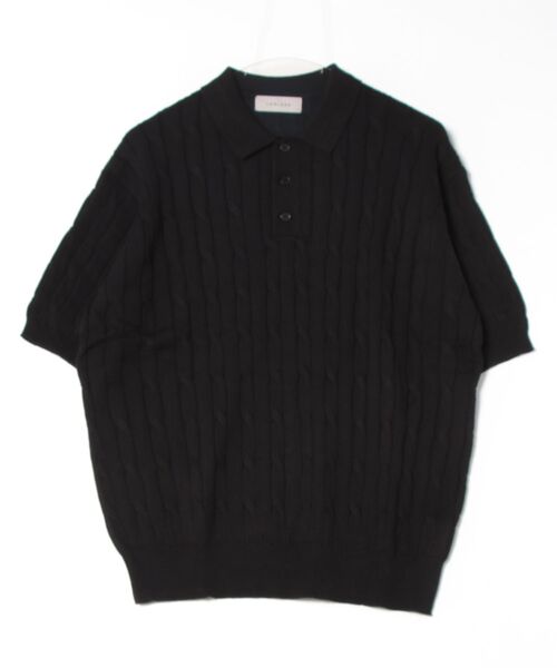 a.p.o.v.（エーピーオービー）の「a.p.o.v. ケーブルニットオーバーサイズポロシャツ（ポロシャツ・メンズ・ホワイト/グレー/ネイビー/ブラック・ONESIZE）」の13枚目の写真