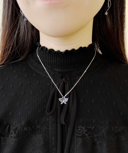 ANNA SUI(アナスイ)の「バタフライモチーフ ネックレス(ネックレス・レディース・ピンク/ブルー・40cm)」の9枚目の写真