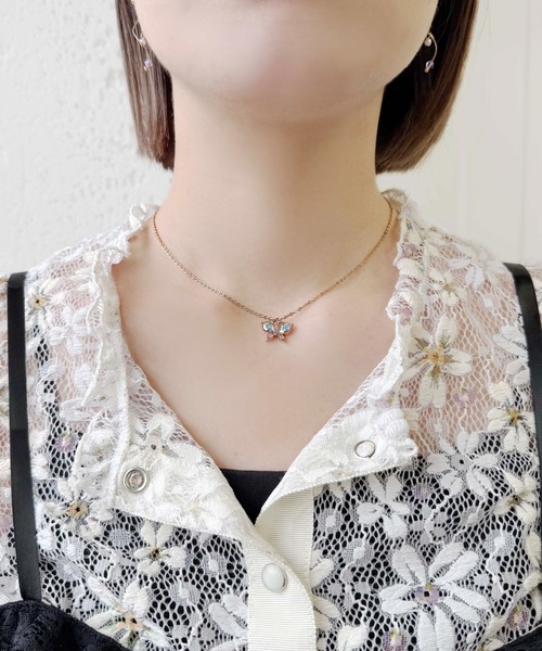 ANNA SUI(アナスイ)の「バタフライモチーフ ネックレス(ネックレス・レディース・ピンク/ブルー・40cm)」の11枚目の写真