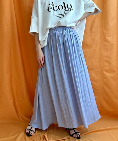 LHELBIE(レルビエ)の「割線フレアスカート(スカート・レディース・ブルー/パープル/ブラック・M)」の1枚目の写真