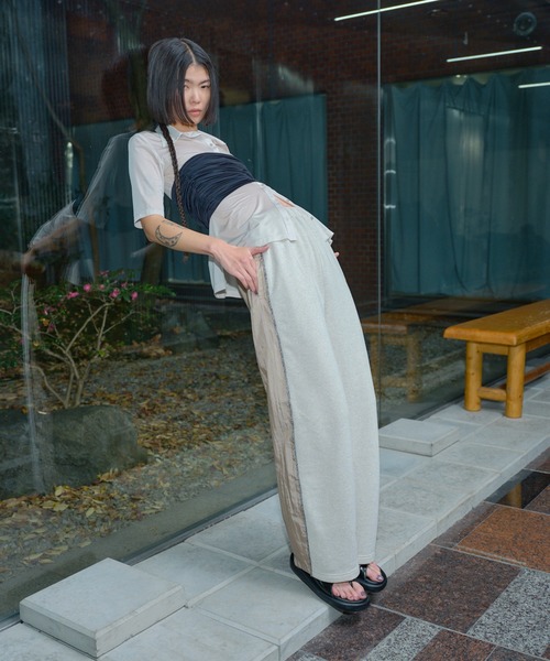 SHEER JERSEY SHIRTS WITH BARE TOP / シアージャージシャツ