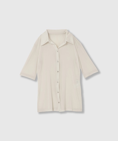 THINGS THAT MATTER シアージャージシャツウィズベアトップ SHEER JERSEY SHIRTS WITH BARE TOP / シアージャージシャツ