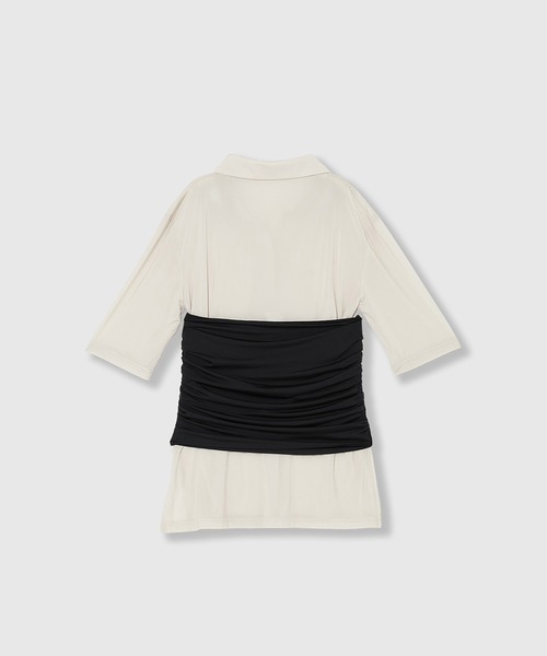 SHEER JERSEY SHIRTS WITH BARE TOP / シアージャージシャツ